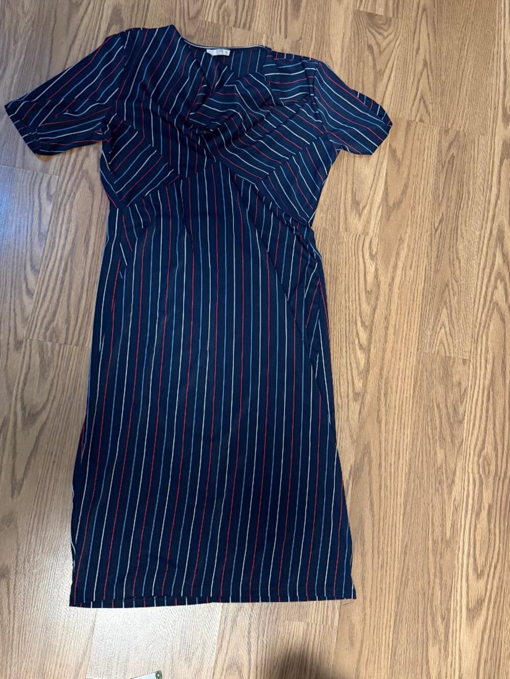 Zara Collection Striped Cowl Neck Dress Size XL